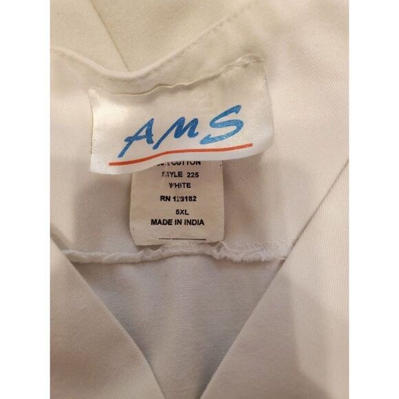 Ams 5X White Women Scrub Top - Picture 3 of 3